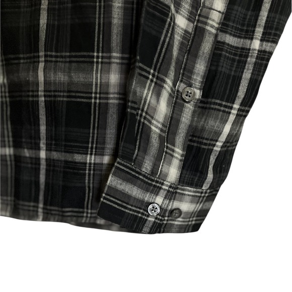 Columbia Cornell Woods Men's Size XL Flannel Long Sleeve Shirt Black Gray NWT - Picture 4 of 9